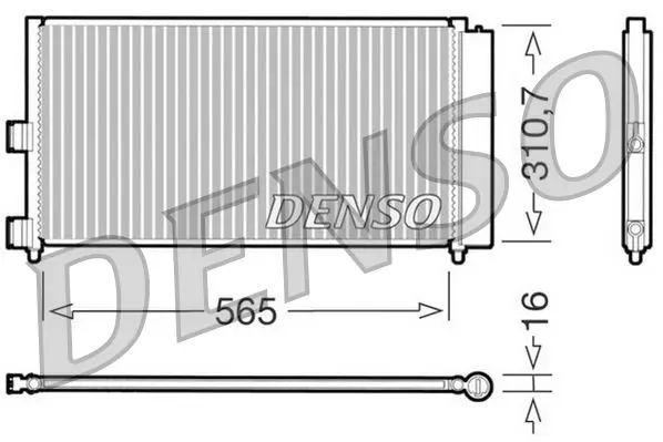 Handler.Part Condenser, air conditioning Denso DCN09070 1