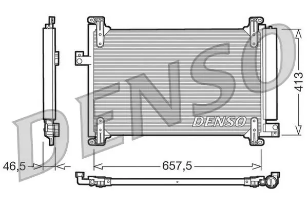 Handler.Part Condenser, air conditioning Denso DCN09083 1