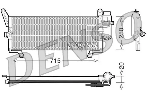 Handler.Part Condenser, air conditioning Denso DCN09090 1