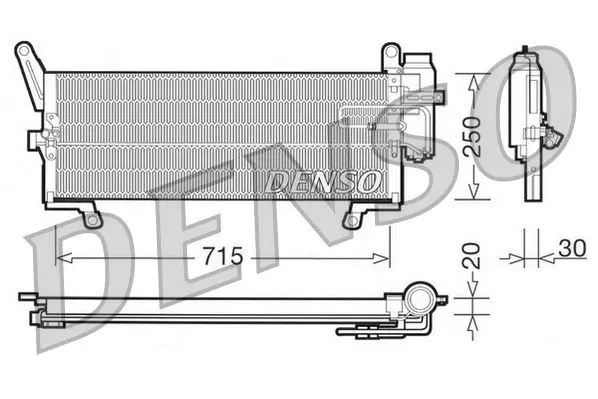 Handler.Part Condenser, air conditioning Denso DCN09095 1