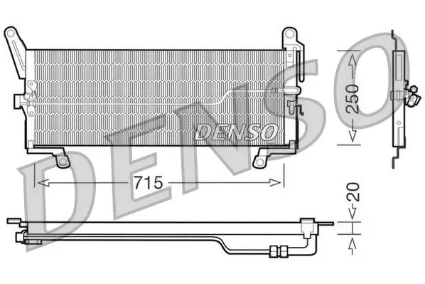 Handler.Part Condenser, air conditioning Denso DCN09098 1