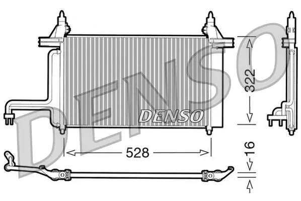 Handler.Part Condenser, air conditioning Denso DCN09130 1