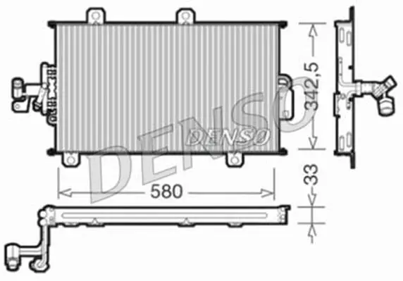 Handler.Part Condenser, air conditioning Denso DCN09140 1