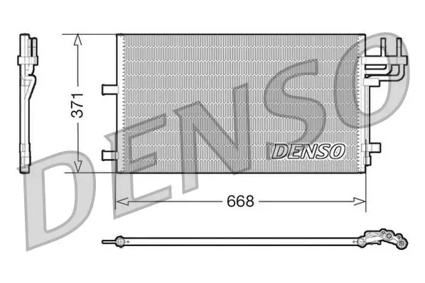 Handler.Part Condenser, air conditioning Denso DCN10007 1