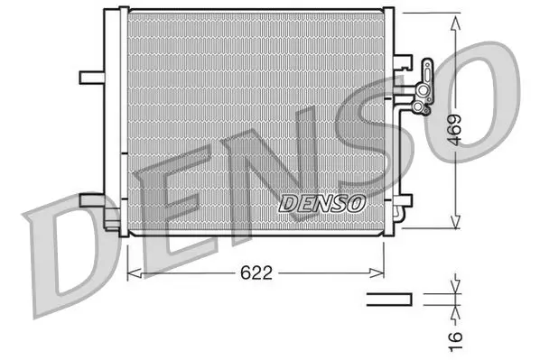 Handler.Part Condenser, air conditioning Denso DCN10016 1