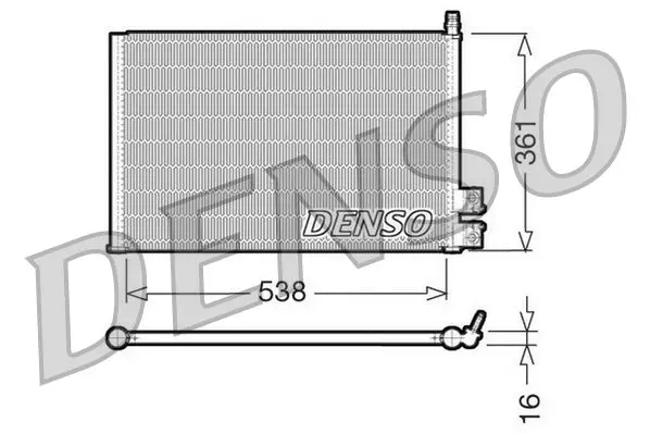 Handler.Part Condenser, air conditioning Denso DCN10021 1