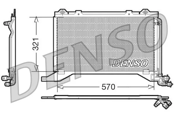 Handler.Part Condenser, air conditioning Denso DCN17019 1