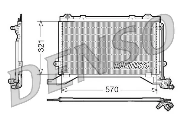 Handler.Part Condenser, air conditioning Denso DCN17020 1