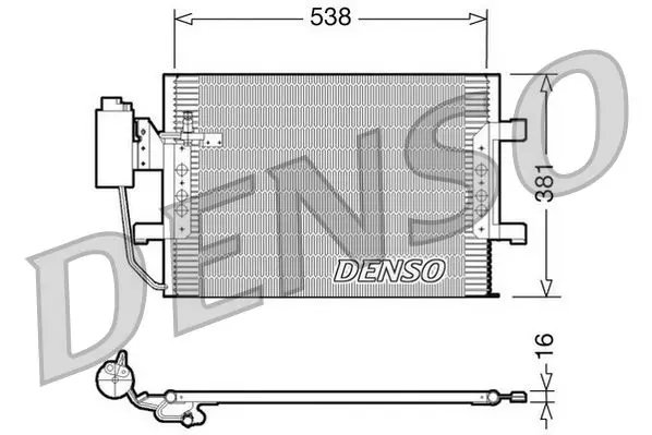 Handler.Part Condenser, air conditioning Denso DCN17025 1