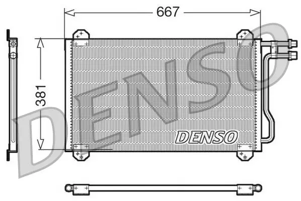 Handler.Part Condenser, air conditioning Denso DCN17055 1