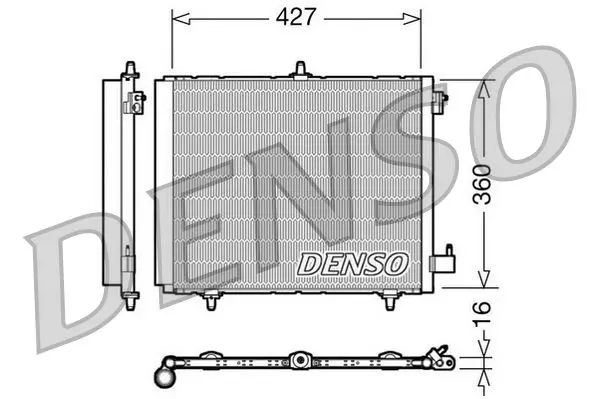 Handler.Part Condenser, air conditioning Denso DCN21009 1