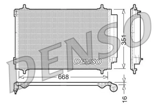 Handler.Part Condenser, air conditioning Denso DCN21017 1