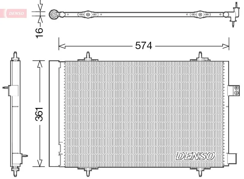 Handler.Part Condenser, air conditioning Denso DCN21019 1