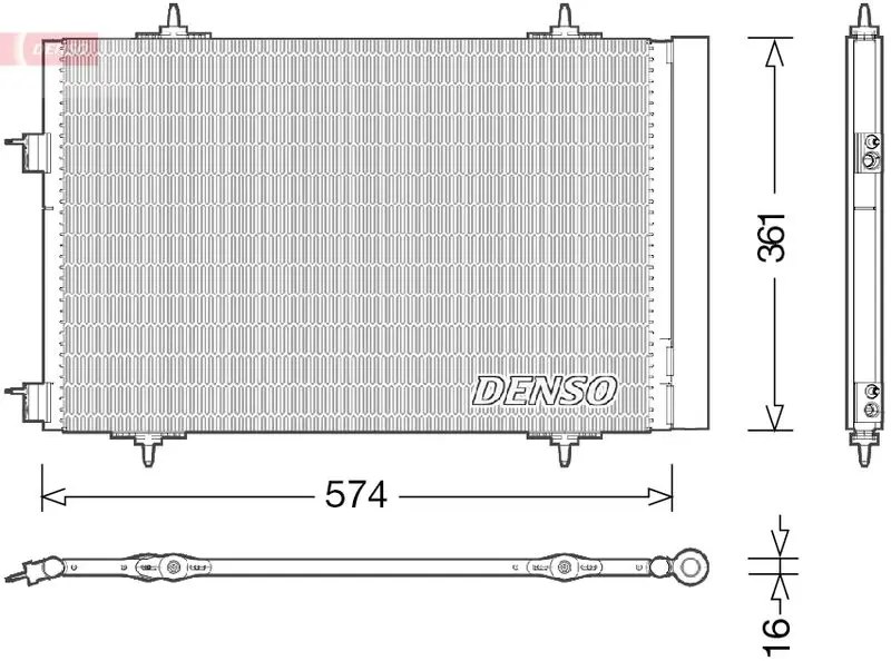 Handler.Part Condenser, air conditioning Denso DCN21020 1