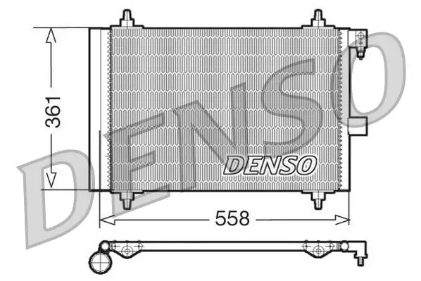 Handler.Part Condenser, air conditioning Denso DCN21025 1