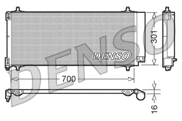 Handler.Part Condenser, air conditioning Denso DCN21027 1