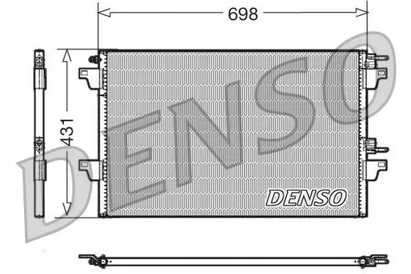 Handler.Part Condenser, air conditioning Denso DCN23022 1