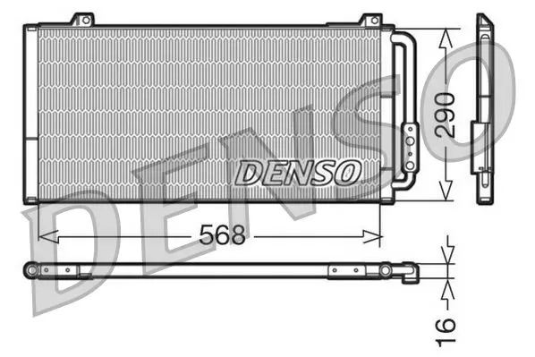 Handler.Part Condenser, air conditioning Denso DCN24001 1