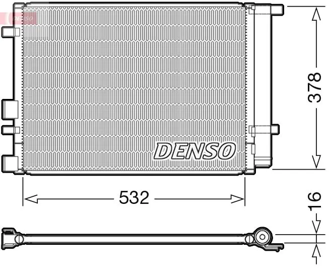 Handler.Part Condenser, air conditioning Denso DCN41005 1