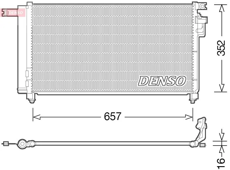 Handler.Part Condenser, air conditioning Denso DCN43001 1