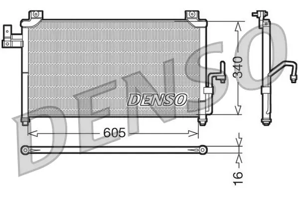 Handler.Part Condenser, air conditioning Denso DCN44005 1