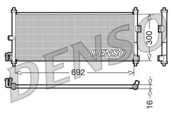 Handler.Part Condenser, air conditioning Denso DCN46011 1