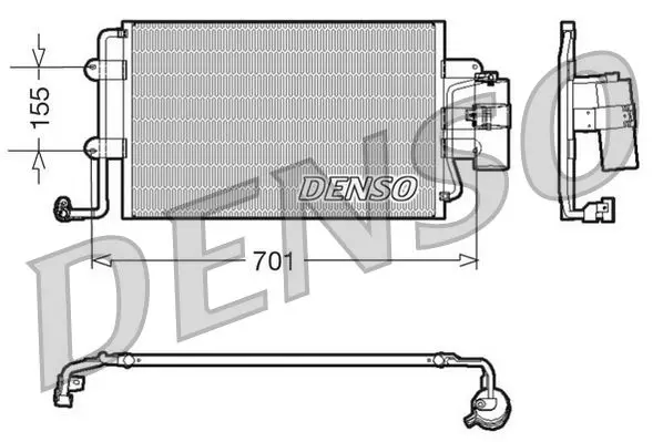 Handler.Part Condenser, air conditioning Denso DCN32025 1