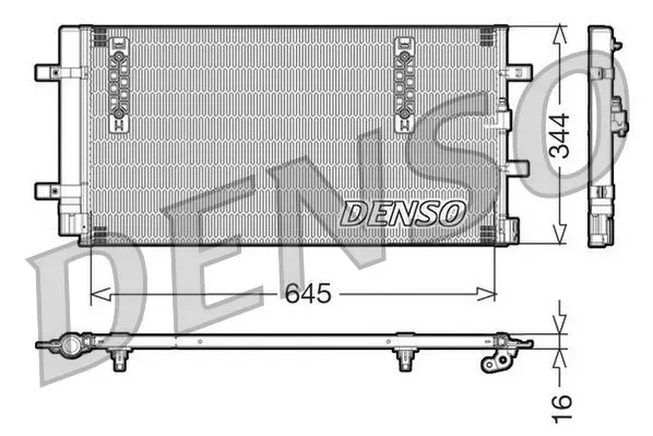 Handler.Part Condenser, air conditioning Denso DCN32060 1