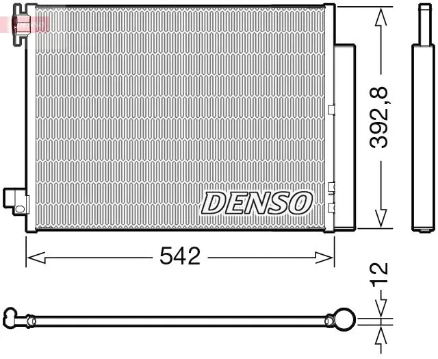 Handler.Part Condenser, air conditioning Denso DCN37004 1