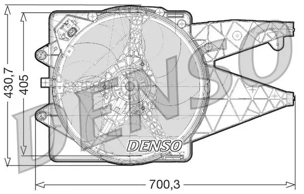 Handler.Part Fan, radiator Denso DER01020 1