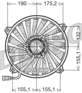 Handler.Part Fan, radiator Denso DER07005 1