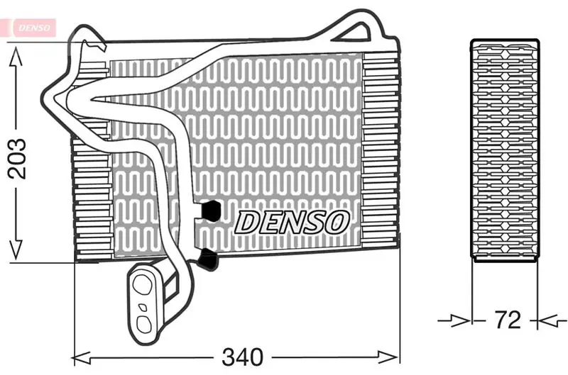 Handler.Part Evaporator, air conditioning Denso DEV02002 1