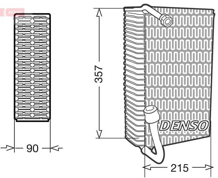 Handler.Part Evaporator, air conditioning Denso DEV02006 1