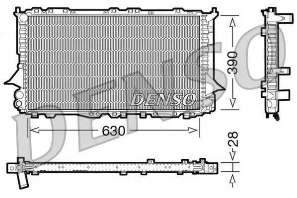 Handler.Part Radiator, engine cooling Denso DRM02005 1