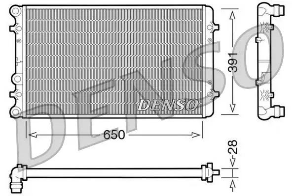 Handler.Part Radiator, engine cooling Denso DRM02007 1