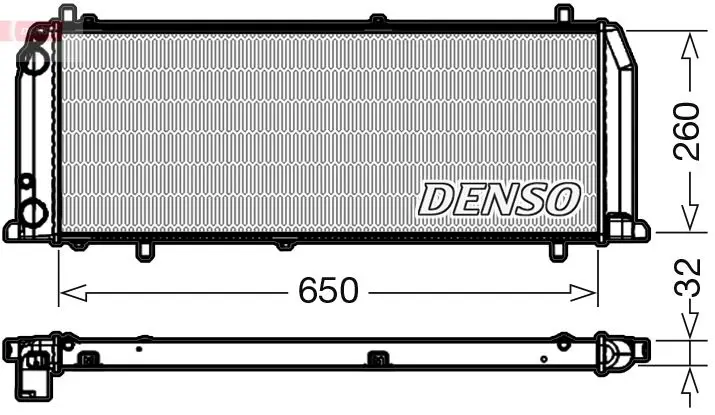 Handler.Part Radiator, engine cooling Denso DRM02008 1