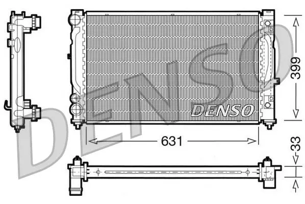 Handler.Part Radiator, engine cooling Denso DRM02030 1