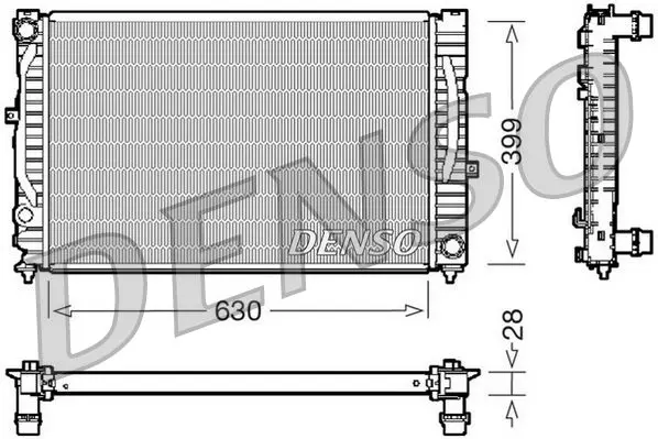 Handler.Part Radiator, engine cooling Denso DRM02032 1