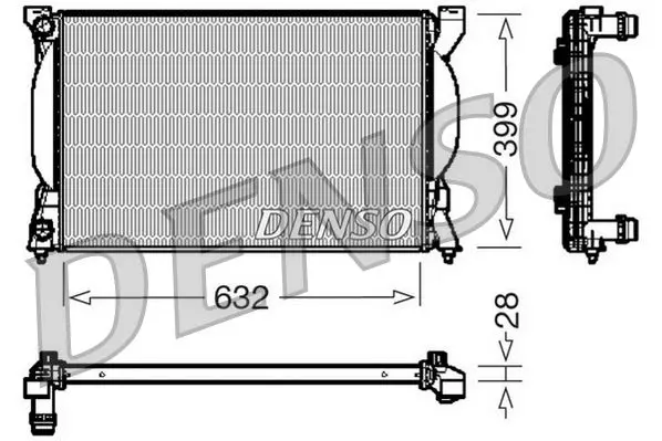 Handler.Part Radiator, engine cooling Denso DRM02033 1