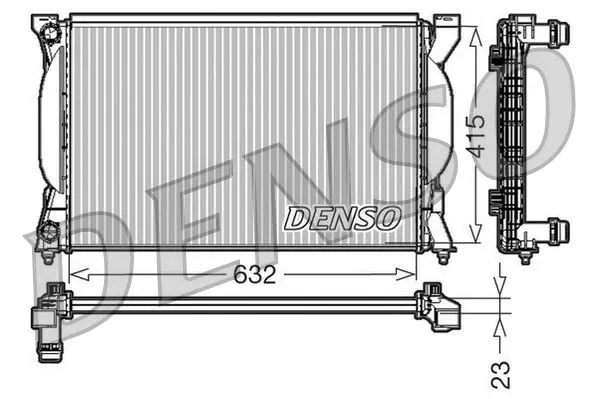 Handler.Part Radiator, engine cooling Denso DRM02035 1