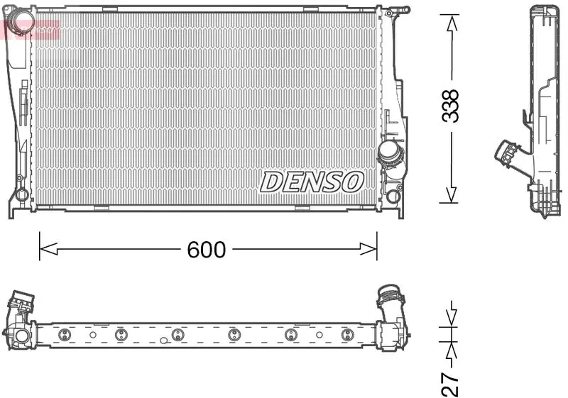 Handler.Part Radiator, engine cooling Denso DRM05003 1