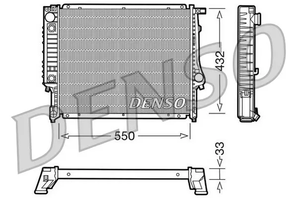 Handler.Part Radiator, engine cooling Denso DRM05020 1