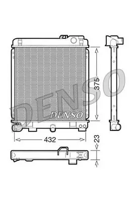 Handler.Part Radiator, engine cooling Denso DRM05030 1