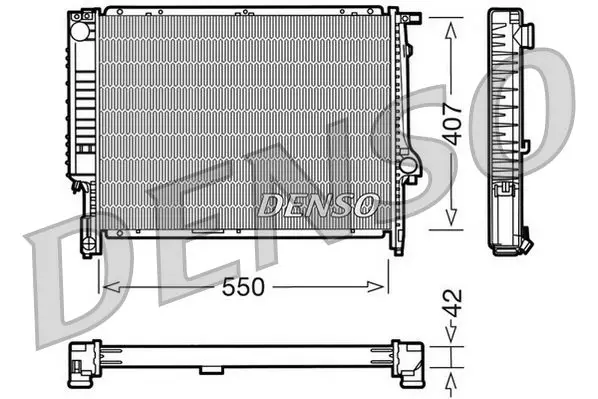 Handler.Part Radiator, engine cooling Denso DRM05039 1