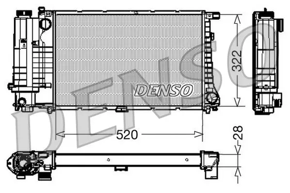 Handler.Part Radiator, engine cooling Denso DRM05045 1