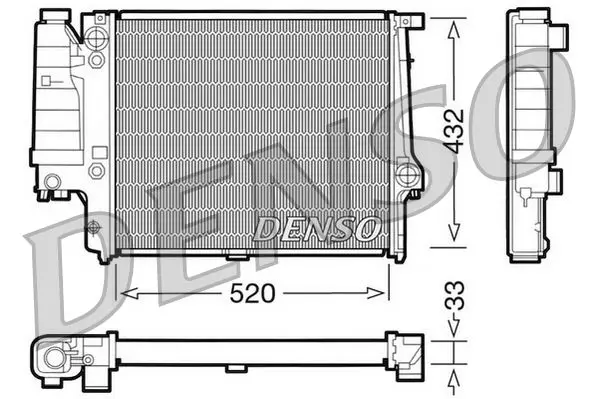 Handler.Part Radiator, engine cooling Denso DRM05060 1