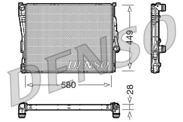 Handler.Part Radiator, engine cooling Denso DRM05069 1