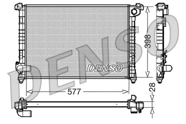 Handler.Part Radiator, engine cooling Denso DRM05100 1