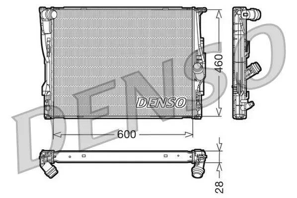 Handler.Part Radiator, engine cooling Denso DRM05110 1