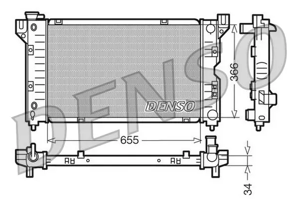 Handler.Part Radiator, engine cooling Denso DRM06010 1